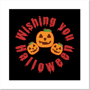 Halloween scary pumkin design Posters and Art